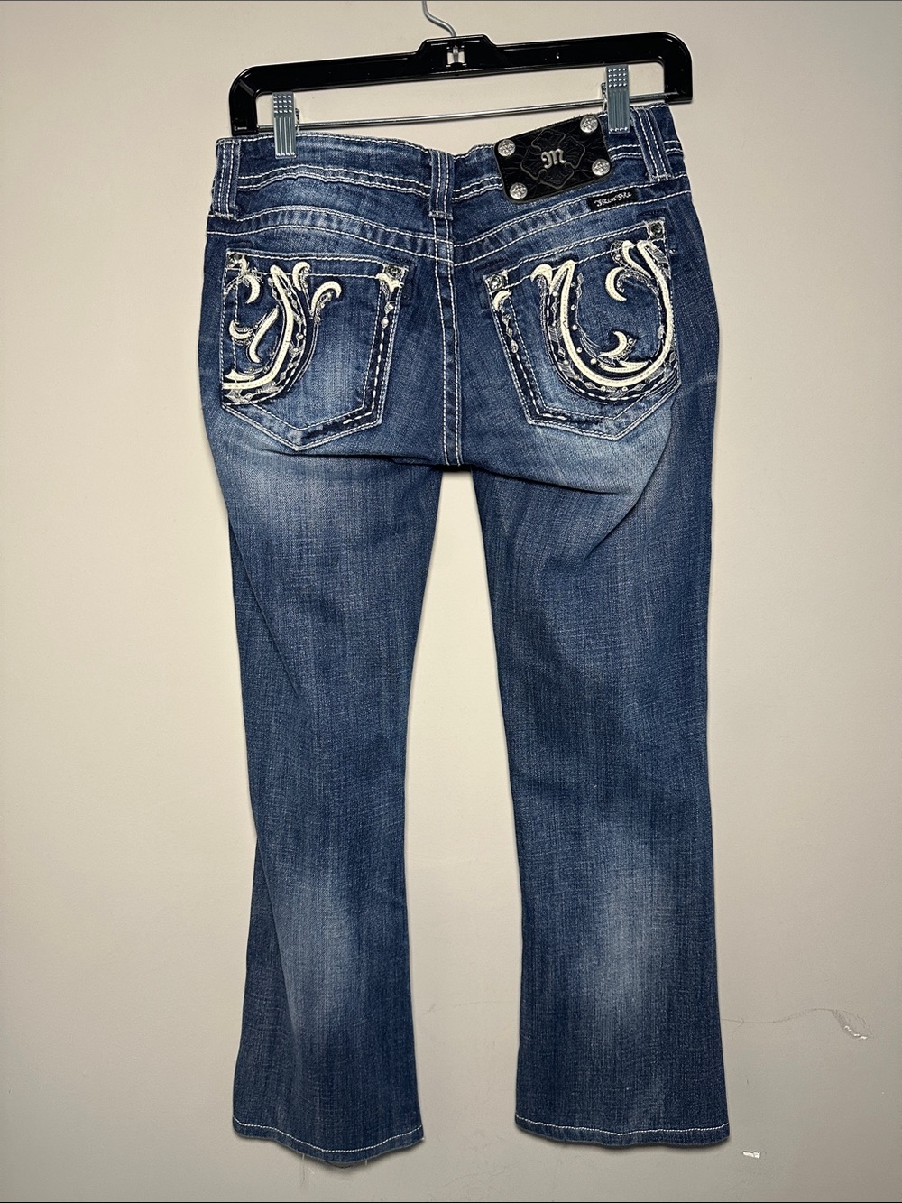 Miss me Classic Mid-Rise Bootcut cotton hemmed Jeans